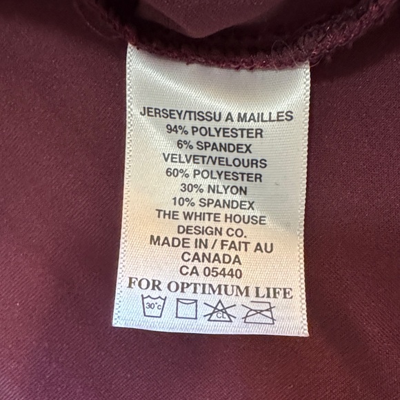 Sympli Long Sleeve Burgundy Velvet Top size 14 - Picture 9 of 14